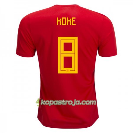 Billiga Fotbollströjor Spanien Koke 8 VM 2018 Hemma tröja